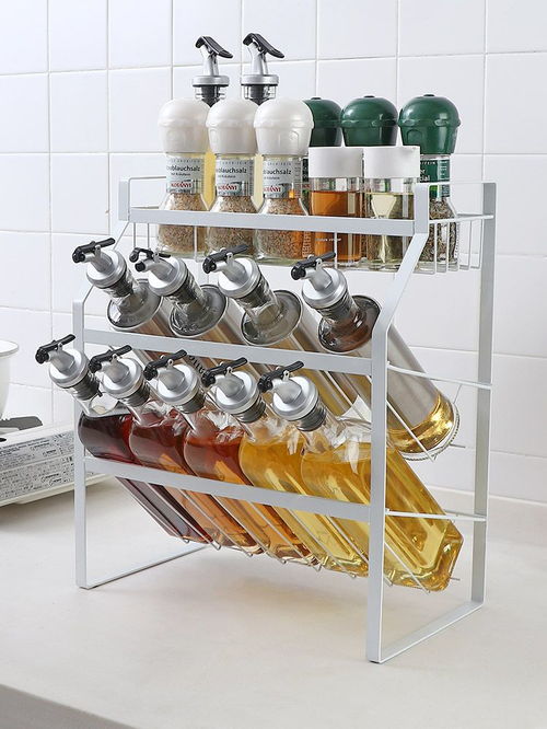 廚房收納革命 落地調(diào)料置物架，打造高效整潔的烹飪空間